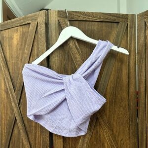 Lavender One-Shoulder Women's Top